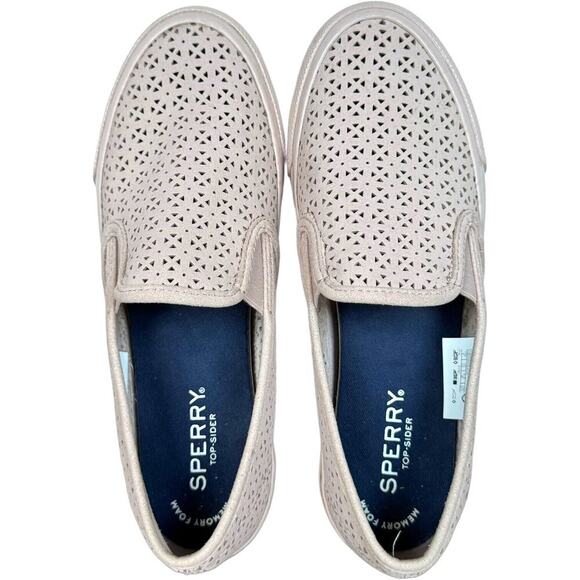 Sperry Top Sider Womens Seaside Nautical Slip On Shoes Pink Perforated 6 - Picture 8 of 11